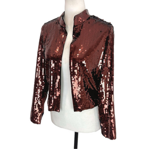 Parasuco brown sequinned open blazer
